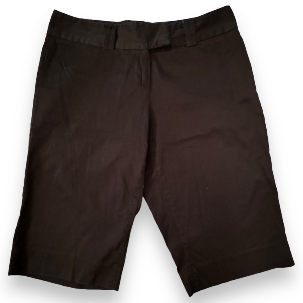 The Limited Size 4 Black Dress Bermuda Shorts Front/Back Pockets Cotton/Spandex